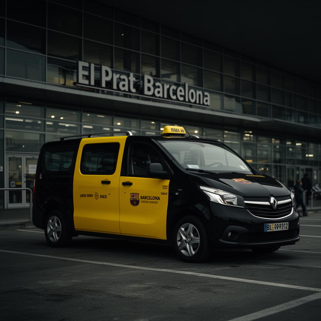 Minivan for private Barcelona transfers — 7 passengers, 6 large bags